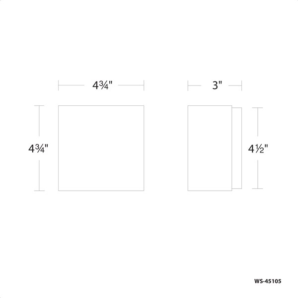 Boxi 5in LED Wall Sconce 3-CCT 2700K-3000K-3500K Set To 3000K In White